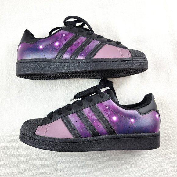 Rare ADIDAS Superstar J Galactic Sneakers - Youth 5.5 - Picture 9 of 11